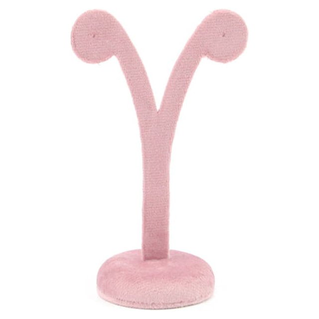 mmirethe Jewelry Display Stand Velvet Necklace Bracelet Holder Bracelets Rack Organizer Layout Props Home Shop Showcase Pink Earring Holder