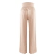 thumbnail image 4 of Yuyuzo Womens Plus Size Yoga Pants Belly Control Straight Leg Slacks Solid Color Basic Lounge Wear Trousers, 4 of 6