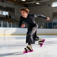 thumbnail image 3 of TwoinOne Ice Skates for Toddlers Adjustable Double with Hook and Loop Straps for Winter Outdoor Training Shoes Beginner Lightweight and Steel Platform 2PCS, 3 of 3
