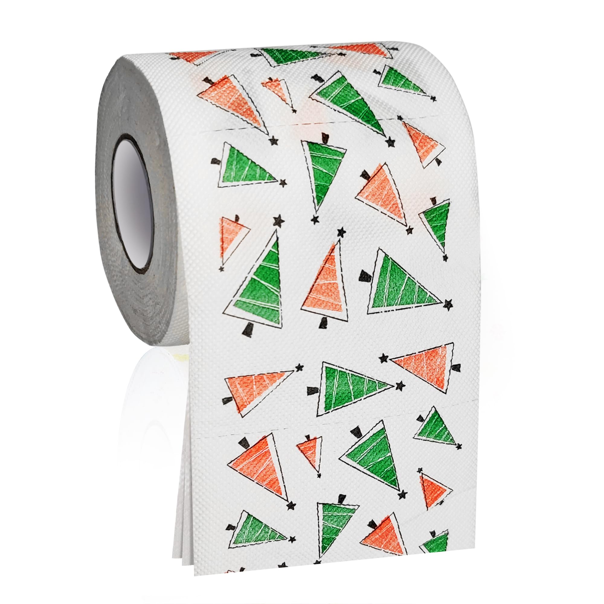 Christmas Toilet Paper Decorations, Colored Christmas Tree Pattern Toilet Paper Gifts, Holiday Gifts, Funny Tissue Napkins