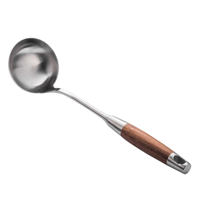 1PC 304 Stainless Steel Soup Ladle Long Handle Soup Spoon Sturdy Metal Soup Spoon Anti-rust Kitchen Utensils for Home Restaurant Use
