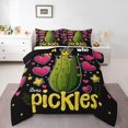 thumbnail image 1 of Pickle Comforter Set Twin Size,Cartoon Vegetable Printed Bedding Sets Cute Cucumber Pattern Bedding Comforter Sets for Pickle Lovers Down Comforter Cute Pickle Print Duvet Set, 1 of 7