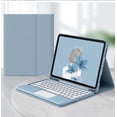 thumbnail image 3 of REQO iPad 10th Generation 2022 Case with Trackpad Keyboard, Stand Folio Smart Cover with Pencil Holder, Touchpad Round Key Magnetically Detachable Keyboard for 10.9 inch iPad 10 (Blue), 3 of 9