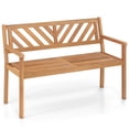 thumbnail image 1 of Gymax Outdoor Loveseat Bench 2-Person Patio Acacia Wood Garden Chair w/ Armrests, 1 of 9