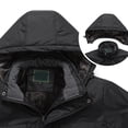 thumbnail image 4 of Windproof Jacket men Casual Patchwork Thicken Multi Pocket Hooded Zipper Windproof Waterproof Breathable Jacket Coats, 4 of 8