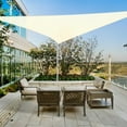 thumbnail image 2 of Yescom 22Ft Triangle Sun Shade Sail Canopy 97% UV Block Commercial Carpark Pool Camping Playground Outdoor Off White, 2 of 11