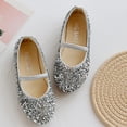 thumbnail image 4 of Children Princess Girls Dance Leather Shoes Sequined Soft Bottom Baby Shoes, 4 of 9