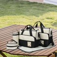 thumbnail image 2 of Bunblic Nappy Changing Bag Set,Mummy Tote Bag, Waterproof, Baby Essentials Baby Bag Travel Diaper Bag Multipurpose for Travel Working Black, 2 of 8