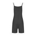 thumbnail image 4 of Dealovy Womens Rompers Sleeveless Spaghetti Strap V Neck Solid Color Lounge Shorts Jumpsuits with Pockets, 4 of 5