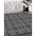 thumbnail image 3 of Ahgly Company Tapis d'Intérieur Lavables en Machine, Carrés Transitionnels Gris Foncé, Carrés de 8', 3 of 7