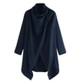 thumbnail image 1 of CEHVOM Men's Cape Jacket Street Style High Collar Color Long Sleeve Fashion Punk Irregular Windbreaker, 1 of 5