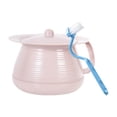 thumbnail image 4 of Tachiuwa Portable Spittoon Bedside Urinal Portable Handle Multifunction with Brush Toilet Pink, 4 of 9