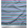 thumbnail image 1 of Soimoi Tissu Crêpe en Polyester Tissu à Imprimé Rayé Horizontal au Mètre 52 Pouces de Large, 1 of 5