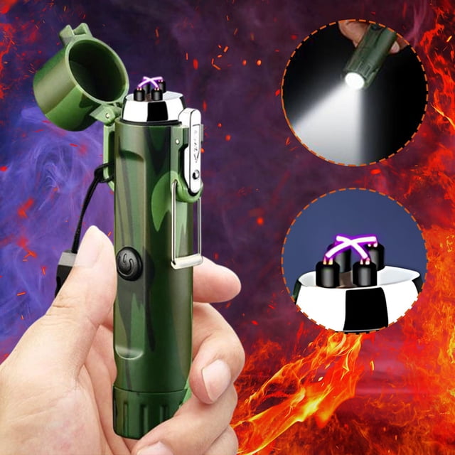 Multi-Functional Magnetic Flashlight with Fire Starter Rechargeable LED Light - Type-C Charging 3000mAh Battery Bright 500Lm for Outdoor BBQ Use