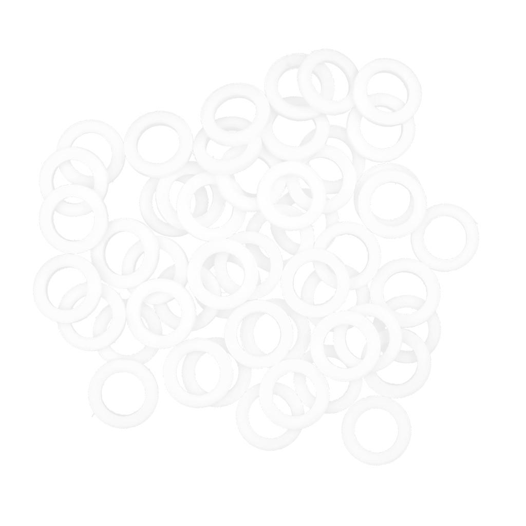 S SERENABLE 1/2 "3/4" PTFE Joint de Bride, Blanc Plat PTFE Joint de Rondelle 50pcs Mis Demi-Pouce
