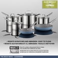 thumbnail image 2 of Starfrit The Rock Wave 10-Pc Non-Stick Cookware Set, Durable Stainless Steel, Oven Safe, PFOA Free, Easy to Clean, Includes 2 Non-stick Fry Pans (8" and 10"), 2 of 10