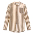 thumbnail image 4 of TIMIFIS Chemise à Manches Longues en Coton pour Homme Chemise Décontractée à Rayures Col Rabattu Chemise Blouse Régulière Chemise avec Poche, 4 of 6