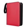 thumbnail image 3 of Classeur Durable à 400 Pochettes pour Cartes, Organisateur, Support, Contenant à Fermeture Éclair, Pochettes de Rangement, Rouge, 3 of 8