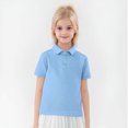 thumbnail image 4 of YUNAFFT Polos pour Enfants Été Décontracté Couleur Unie Manches Courtes Col Rond Lot de 2 Style Décontracté de Tous les Jours, 4 of 9