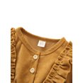 thumbnail image 4 of Kmbangi Baby Girl High-Waist Ruffle Buttons Princess Pleated Dress Headband, 4 of 9