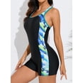 thumbnail image 4 of Charmo Bathing Suits for Women One-Piece Athletic Swimsuits Racerback Boyleg Sports Swimwear, 4 of 6
