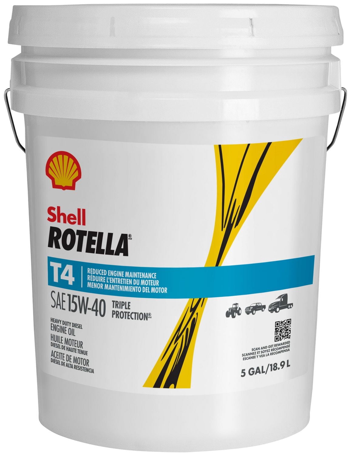 Shell Rotella T4 15W40 Diesel Engine Oil 18.9L Pail