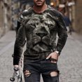 thumbnail image 2 of RKSTN Chemises pour Hommes Manches Courtes Manches Longues Imprimé Col Rond Chandail T-Shirt Blouse Chemises Hawaïennes pour Hommes, 2 of 3