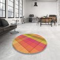 thumbnail image 4 of Ahgly Company Tapis d'Intérieur Lavables à la Machine, Carrés, Transitionnels, Jaunes, Tapis de Zone, 7 Pieds Carré, 4 of 7