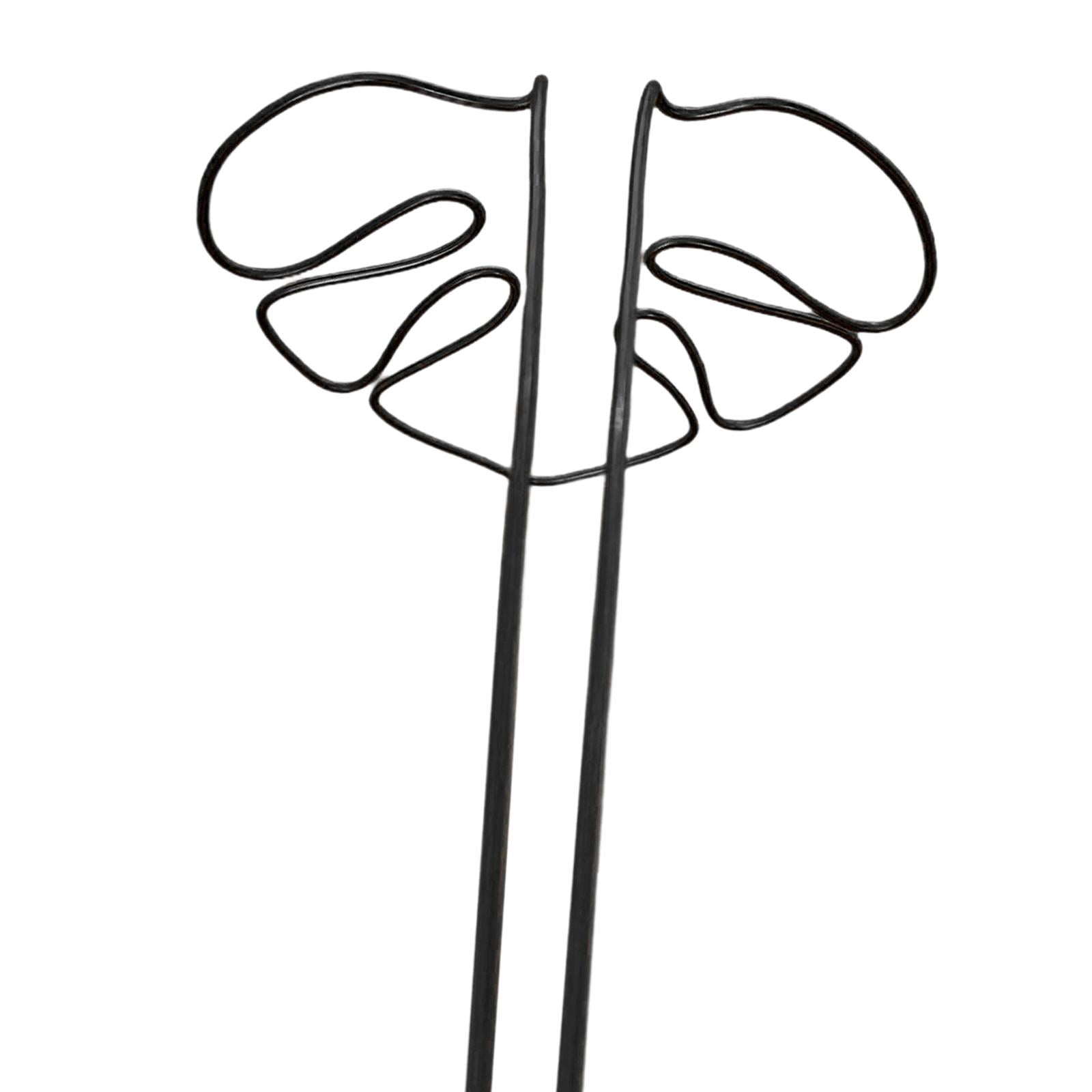 S SERENABLE Piquet de Support Portable en Forme de Monstera pour Plantes pour Balcon Intérieur Extérieur Cour Noir