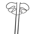 thumbnail image 1 of S SERENABLE Piquet de Support Portable en Forme de Monstera pour Plantes pour Balcon Intérieur Extérieur Cour Noir, 1 of 1