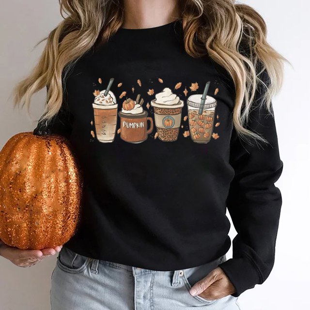 Chandails à Capuchon de Mode pour Femmes 2023 Halloween Mode Décontractée Aguichant Imprimé Manches Longues Col Rond Chandail Blouse Hauts Chandails en Molleton Sans Capuche 50 % de Rabais Liquidation Costumes Halloween/noël