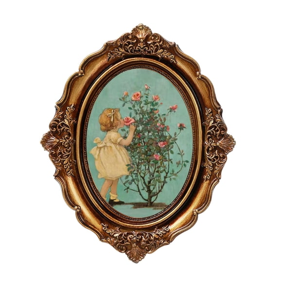 Vintage Picture Frame Antique Elegant Baroque Photo Gallery Art for Wall Hanging Bronze 6inch