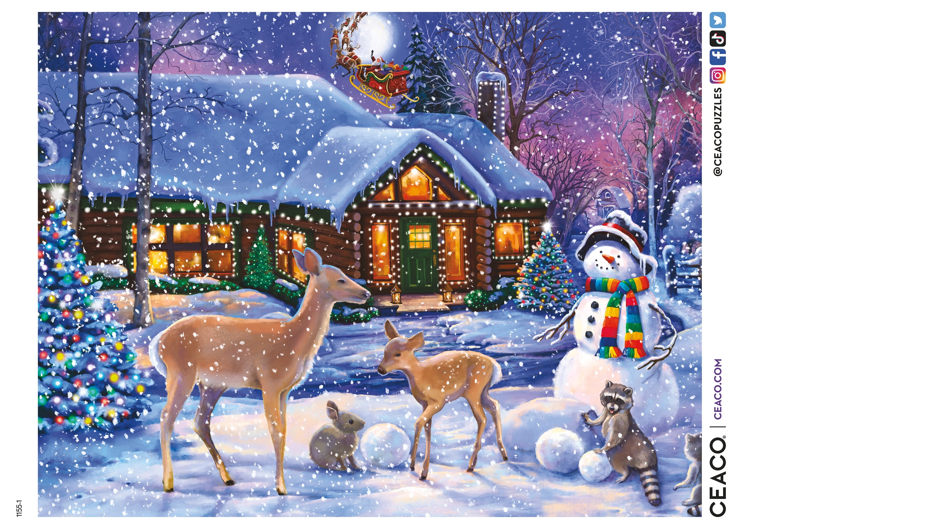 Puzzle en pièces s’emboîtant Ceaco Holiday Wonderland de 750 pièces pour adultes à partir de 14 ans