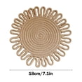 thumbnail image 3 of Nilvkv Woven Insulation Pad Kitchen Flower Shaped Placemat Handmaded Pot Mat Cup Mat Size 7X7 Inches, 3 of 6