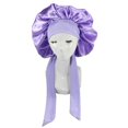 thumbnail image 1 of Satin Bonnet Satin Bonnet Skin-friendly Wear Resistant Imitation Silk Braid Sleeping Bonnet Cap for Home, 1 of 6