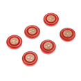 thumbnail image 4 of 100 Boutons en Bois Boutons d'Artisanat Ensemble de Boutons en Bois Boutons Mode avec 4 Trous 14 mm Rouge, 4 of 7