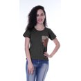 thumbnail image 3 of Moomaya T-shirt à Col Rond pour Femmes à Manches Courtes avec Poche Plaquée à Paillettes - YS, 3 of 6