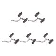 thumbnail image 1 of Unique Bargains 10Set Ribbon Crimp Clamp Ends Lobster Claw Clasps & Chain 20mm Metallic Black for DIY, 1 of 7