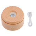 thumbnail image 2 of Loewten Wood Light Display Base,Wooden LED Display Base Rotatable Multi Mode Wood Light Display Base Touch Dimming Crystal 3D Art Display Stand,Wood LED Light Display Base, 2 of 8