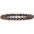 thumbnail image 1 of Angelstones Bracelet Extensible en Perles Rondes de 6 mm en Pierre Précieuse de Bronzite Naturelle 6,5 Pouces, 1 of 2