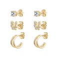 thumbnail image 1 of Luxury Designs Gold-plated earring Trio, 1 of 2