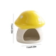 thumbnail image 3 of Leodye 1PCS Ceramic Hamster House Mushroom Shape for Small Pet Habitat -4.33*4.33IN, 3 of 4