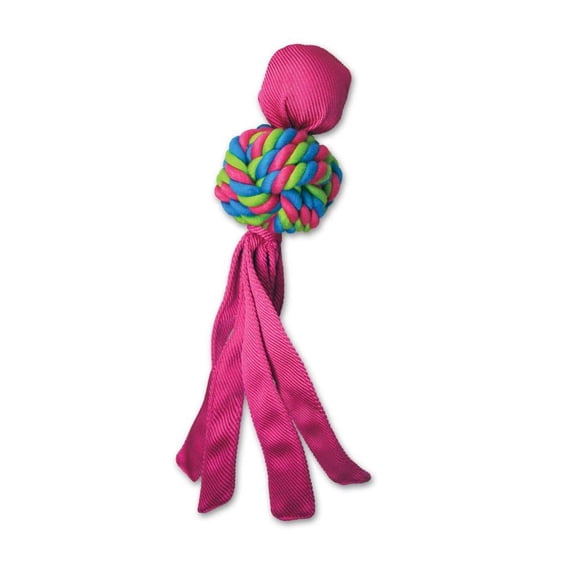 Kong - Wubba Tissages avec Corde - Jouet Durable pour Chien à Rapporter et Mâcher Nettoie les Dents - pour Grands Chiens (Couleurs Variées)