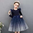 thumbnail image 4 of Tauxra Robe en Maille à Manches Longues et Col Rond pour Femmes, Jupe Élégante en Maille à Manches Longues au Style Princesse, Robe de Soirée Formelle pour Occasions Spéciales, 4 of 9