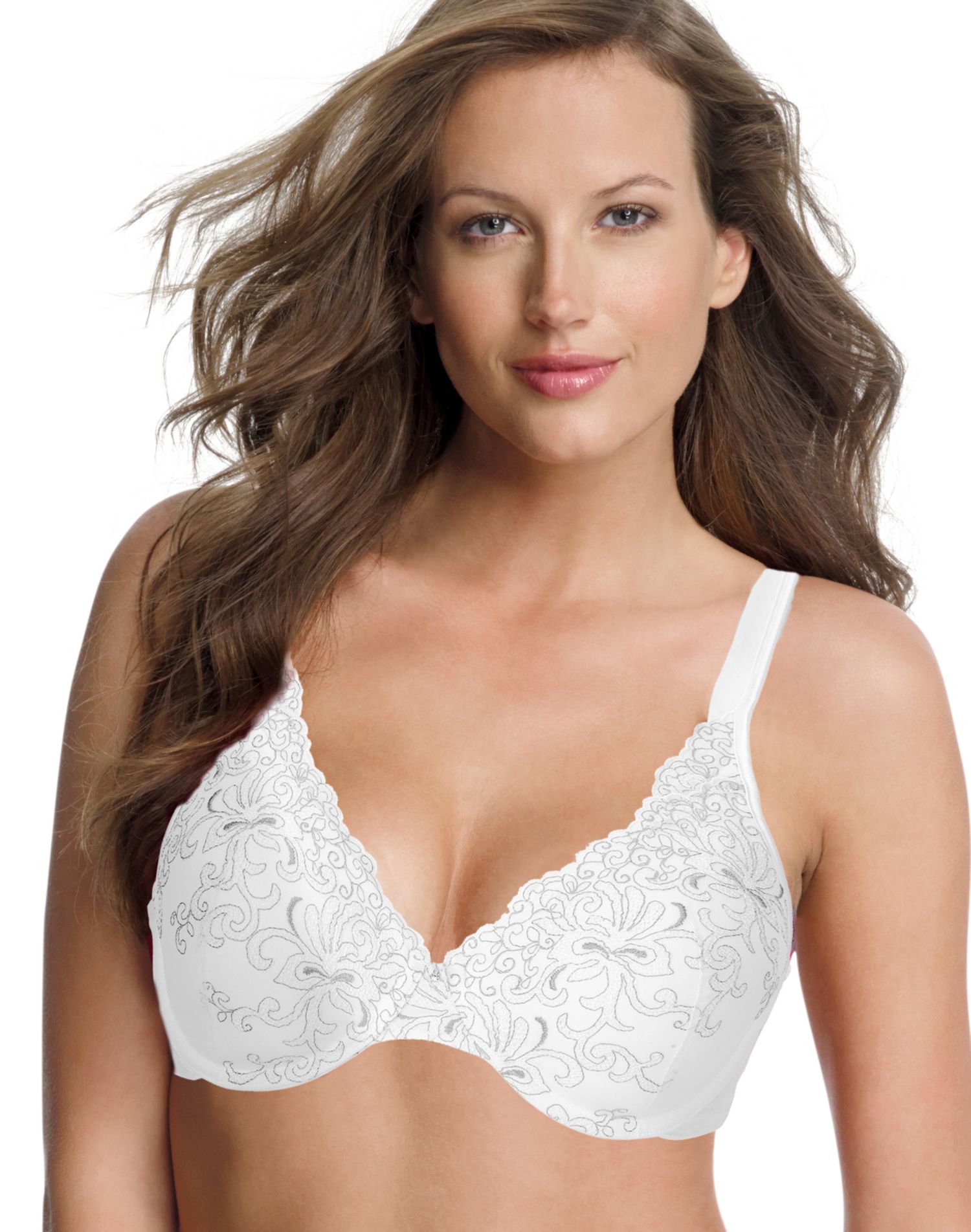 Playtex Womens Secrets Feel Gorgeous Embroidered Underwire Bra, 44DD