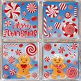 thumbnail image 3 of Christmas Window Clings Double-Side Static Decals - Cute Gingerbread Man, Colorful Candy, White Snowflakes Anti-Collision Stickers for Glass Windows & Doors (Gingerbread Candy), 3 of 6