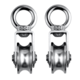 thumbnail image 1 of Cable Pulley Wheel Stainless Steel Swivel Pulley Block Silence Rotation Traction Wheel for System Lifting Gym 2Pcs, 1 of 4