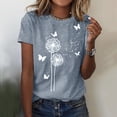 thumbnail image 5 of XZNGL T-shirt à Manches Courtes pour Femmes, Mode d'Été, Imprimé, Col Rond, Haut Ordinaire, 5 of 5
