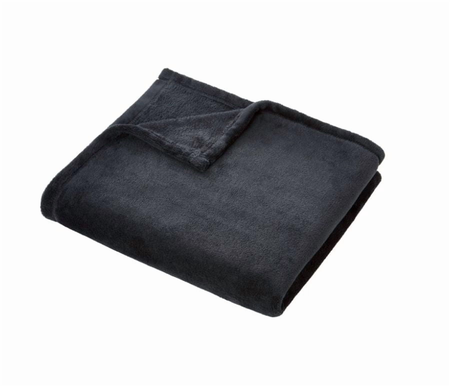 Mainstays Plush Throw Blanket Black