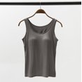 thumbnail image 2 of B91xZ Camisole en Coton pour Femmes, Extensible, Bretelles Réglables, Gris Foncé 3X-L, 2 of 5